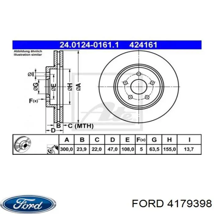 Freno de disco delantero Jaguar X-type CF1