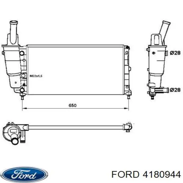 4180944 Ford muelle de suspensión eje trasero