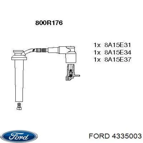 4335003 Ford cables de bujías