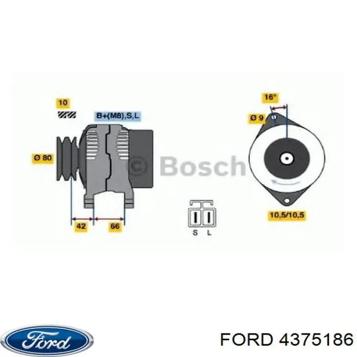 4375186 Ford soporte de motor trasero