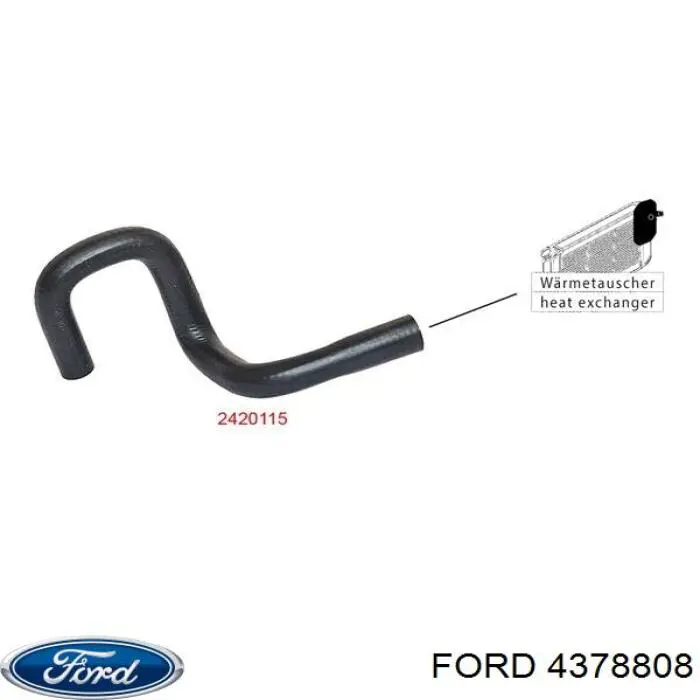 4378808 Ford tubería de radiador, alimentación