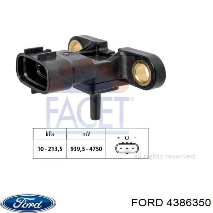 Sensor de presión de sobrealimentación Ford 4386350 precio, desde 41,44 EUR