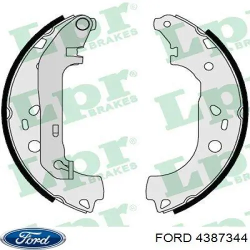 4387344 Ford zapatas de frenos de tambor traseras