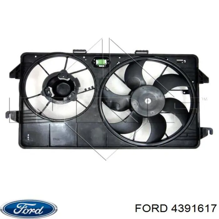 4391617 Ford difusor de radiador, ventilador de refrigeración, condensador del aire acondicionado, completo con motor y rodete