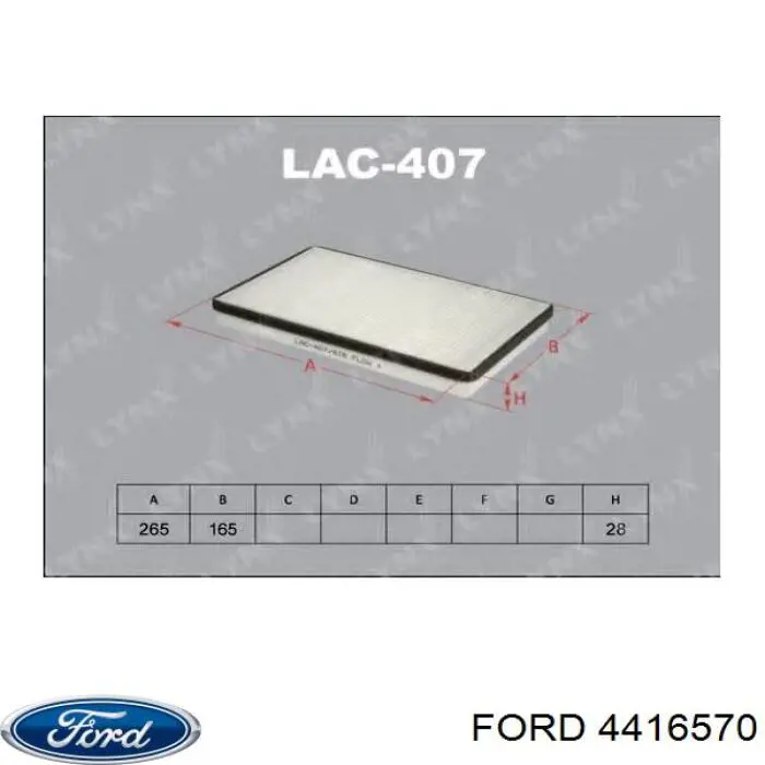 4416570 Ford filtro habitáculo