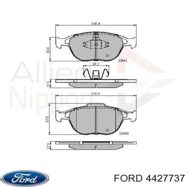 Pastillas freno delanteras Ford 4427737 precio, desde 28,34 EUR