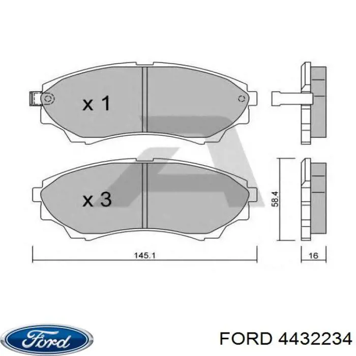 Comprar 4432234 Ford Pastillas delanteras de freno