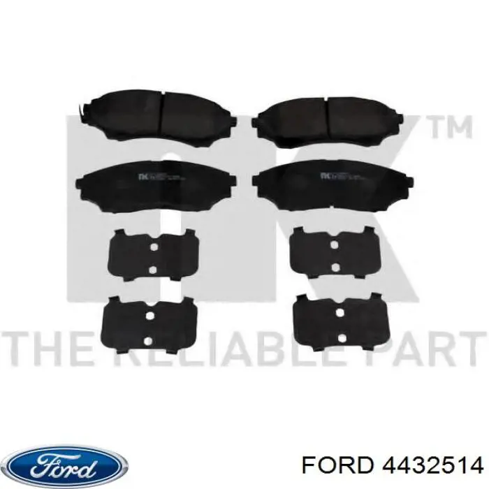 Juego de resortes de sujeción de pastillas de freno delanteras Ford 4432514 precio, desde 9,54 EUR