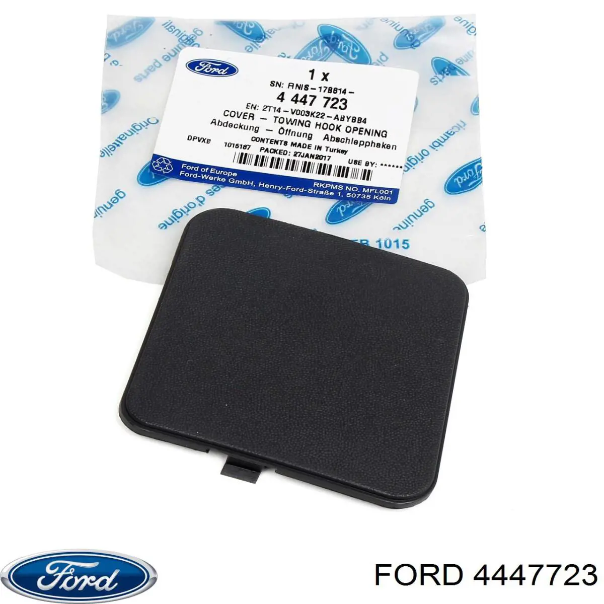 Tapa del gancho de remolque del parachoques delantero derecho Ford 4447723 precio, desde 2,71 EUR