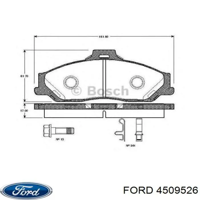 4509526 Ford pastillas de freno delanteras