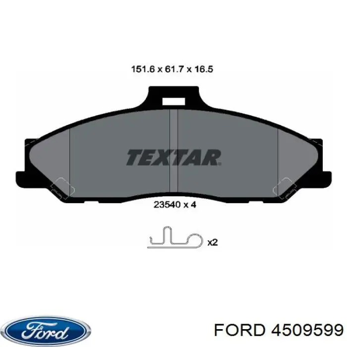 Comprar 4509599 Ford Pastillas delanteras de freno