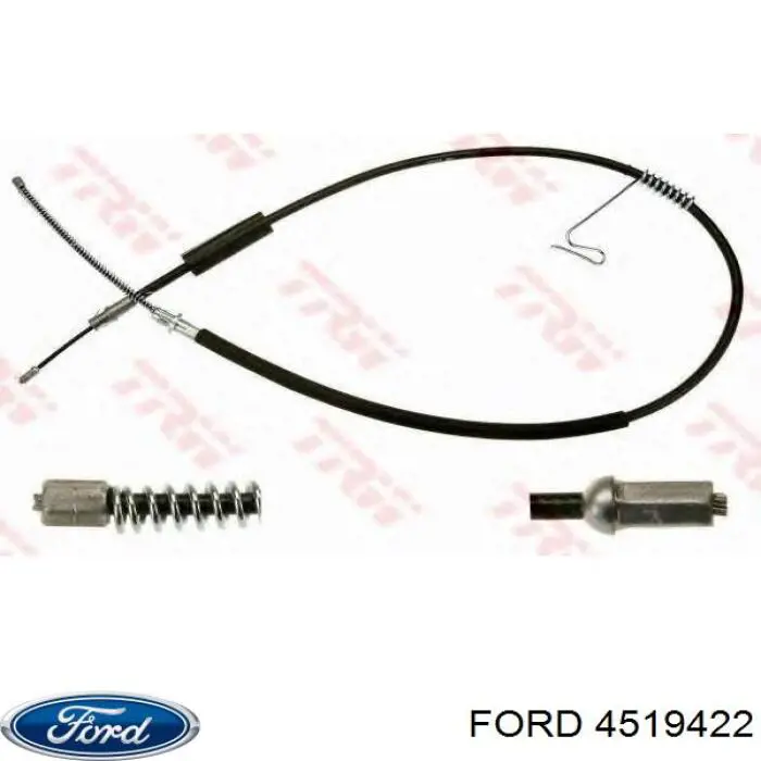 4519422 Ford cable de freno de mano trasero izquierdo