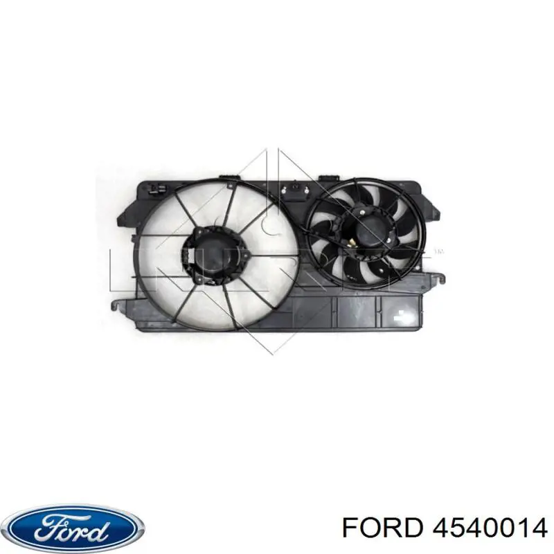 4540014 Ford difusor de radiador, ventilador de refrigeración, condensador del aire acondicionado, completo con motor y rodete