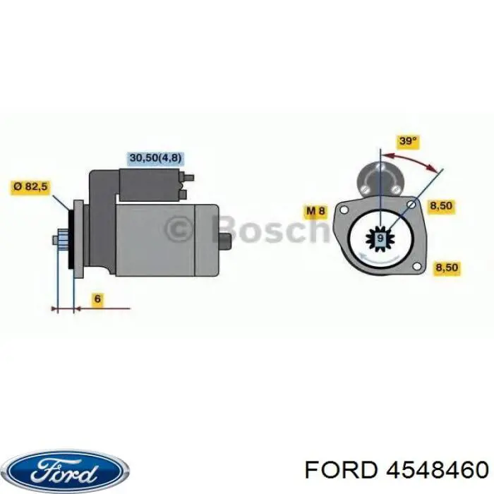 4548460 Ford manguera hidráulica, dirección, de mecanismo dirección a depósito