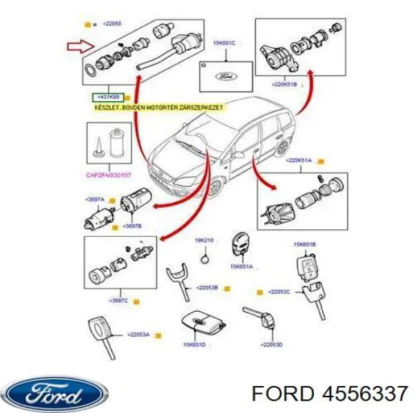 Comprar 4556337 Ford Cerradura de capó