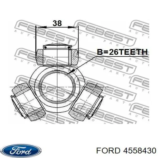 4558430 Ford junta homocinética interior delantera izquierda