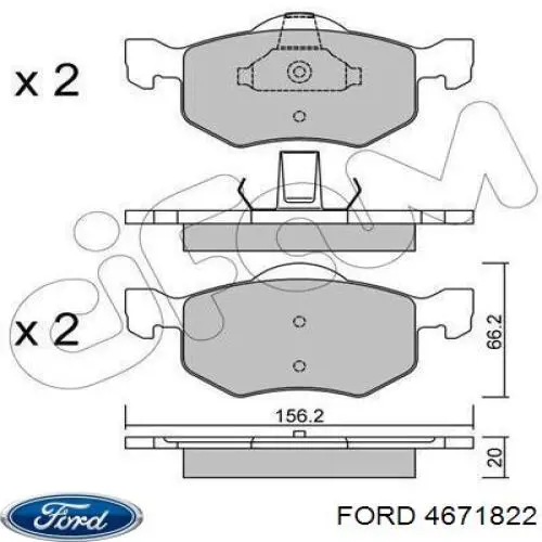 4671822 Ford pastillas de freno delanteras