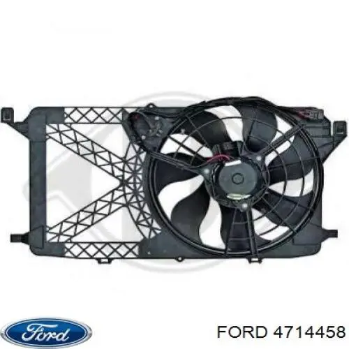 4714458 Ford difusor de radiador, ventilador de refrigeración, condensador del aire acondicionado, completo con motor y rodete