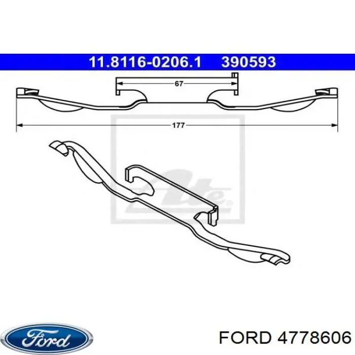 4778606 Ford pinza de cierre