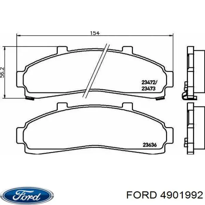 4901992 Ford pastillas de freno delanteras