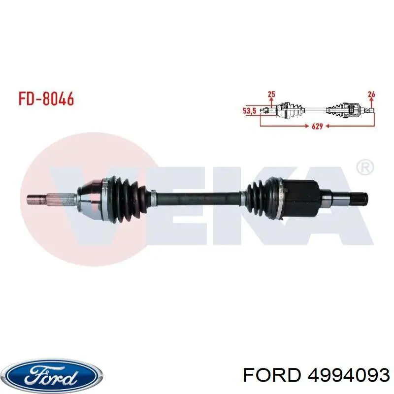 Comprar 1754404 Ford Semieje delantero izquierdo