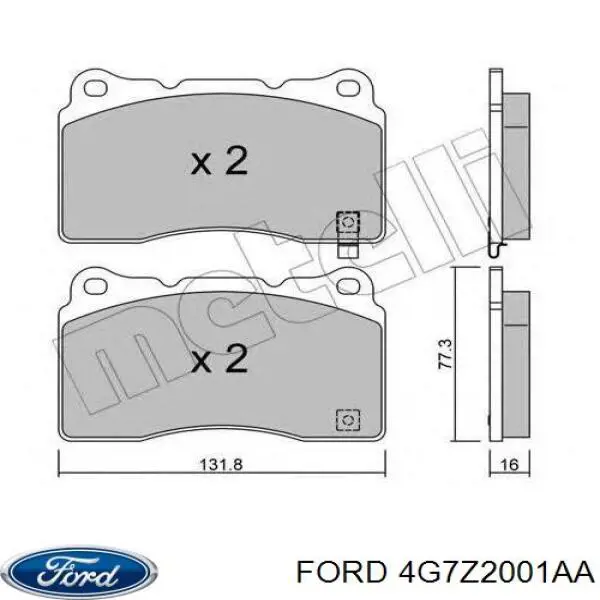 Comprar 4G7Z2001AA Ford Pastillas delanteras de freno