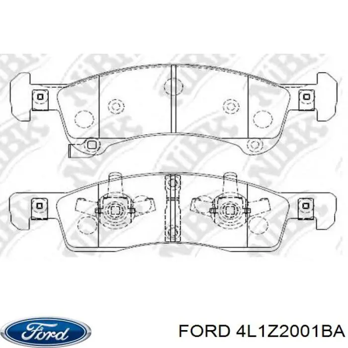 4L1Z2001BA Ford pastillas de freno delanteras