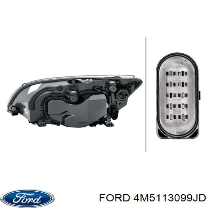 4M51-13099-JD Ford faro derecho