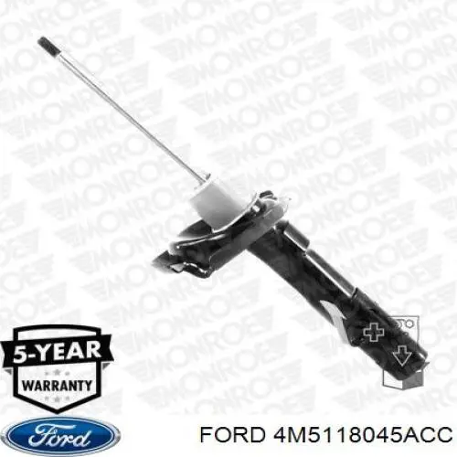 Amortiguador delantero izquierdo 4M5118045ACC Ford