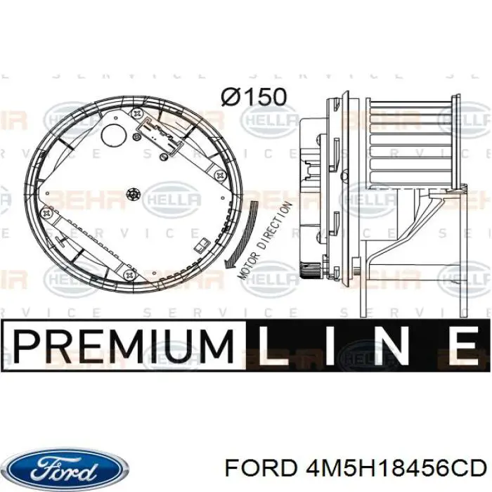 Comprar 4M5H18456CD Ford Motor de calefacción