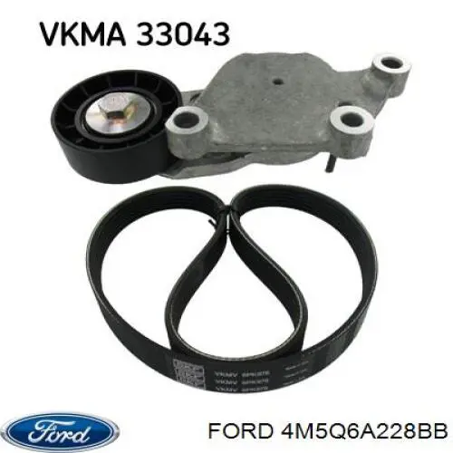 4M5Q6A228BB Ford tensor de correa poli v