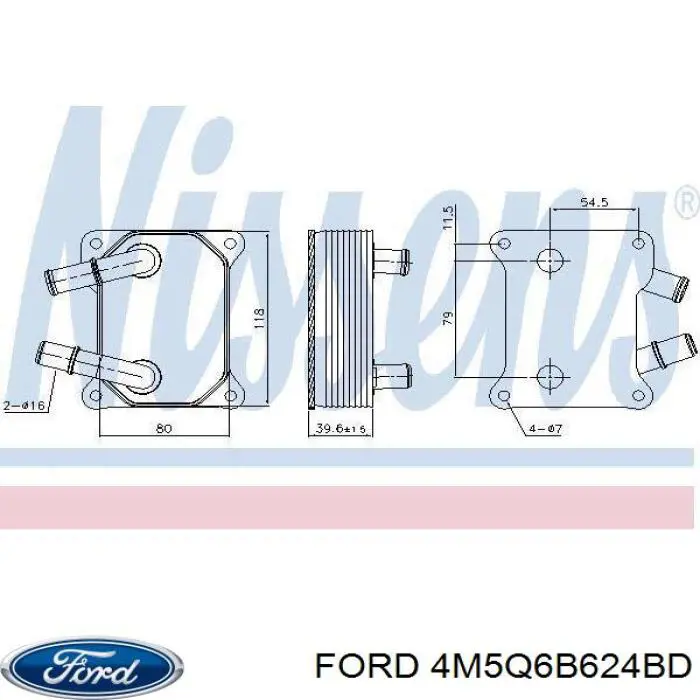 Radiador de aceite Ford 4M5Q6B624BD precio, desde 50,84 EUR