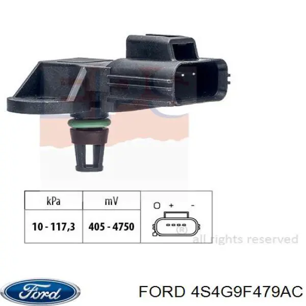 Sensor, presión colector de admisión  Ford 4S4G9F479AC precio, desde 21,36 EUR