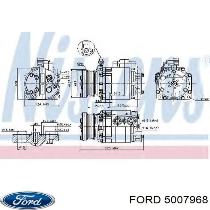 Comprar 5007968 Ford Compresor de aire acondicionado coche