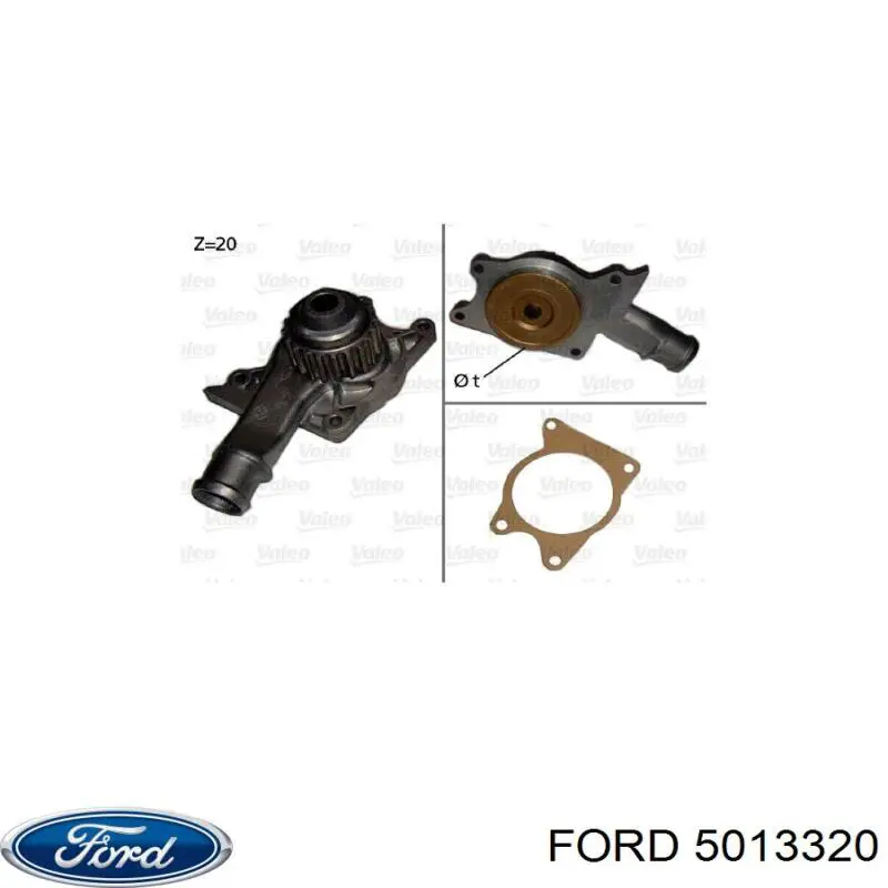 Motor de agua Ford 5013320