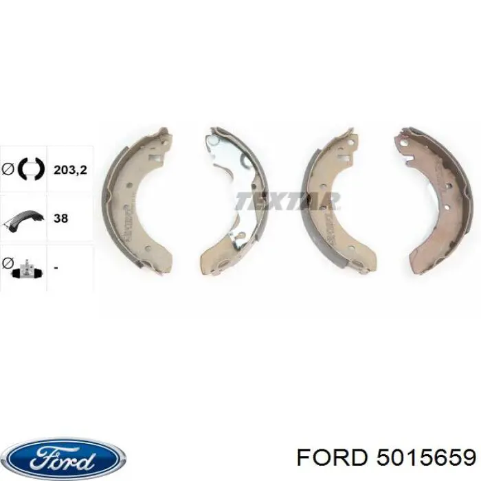 5015659 Ford zapatas de frenos de tambor traseras