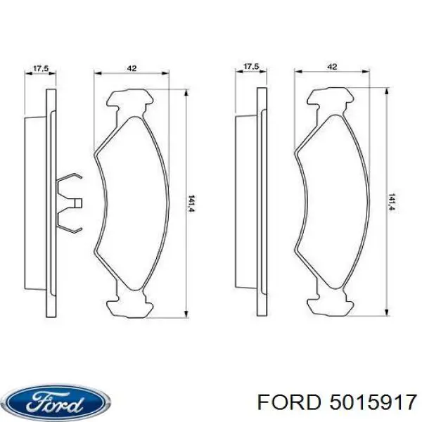 5015917 Ford pastillas de freno delanteras