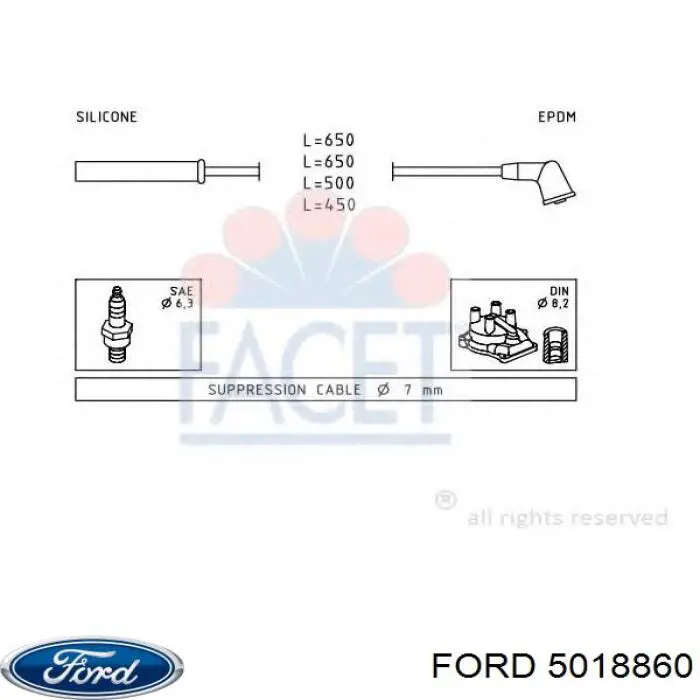 5018860 Ford amortiguador delantero