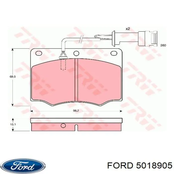 5018905 Ford pastillas de freno delanteras