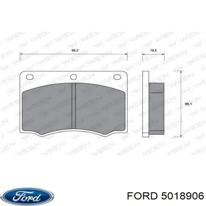 Pastillas de freno 5015930 Ford