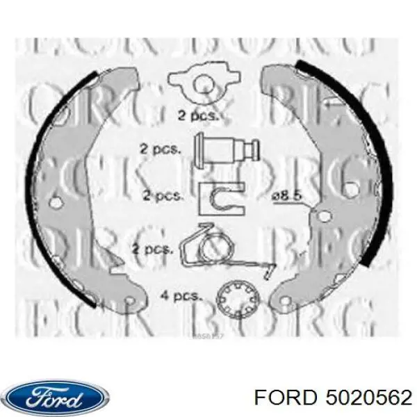 5020562 Ford zapatas de frenos de tambor traseras