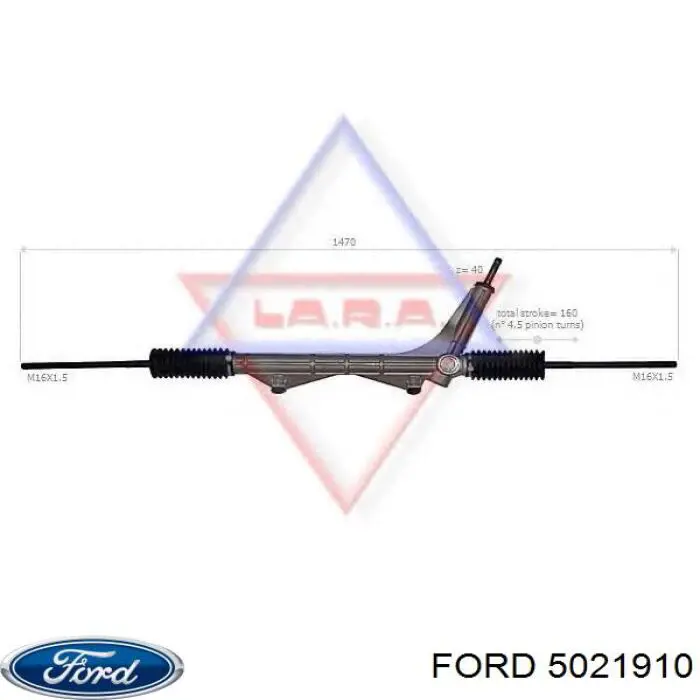 5021910 Ford cremallera de dirección