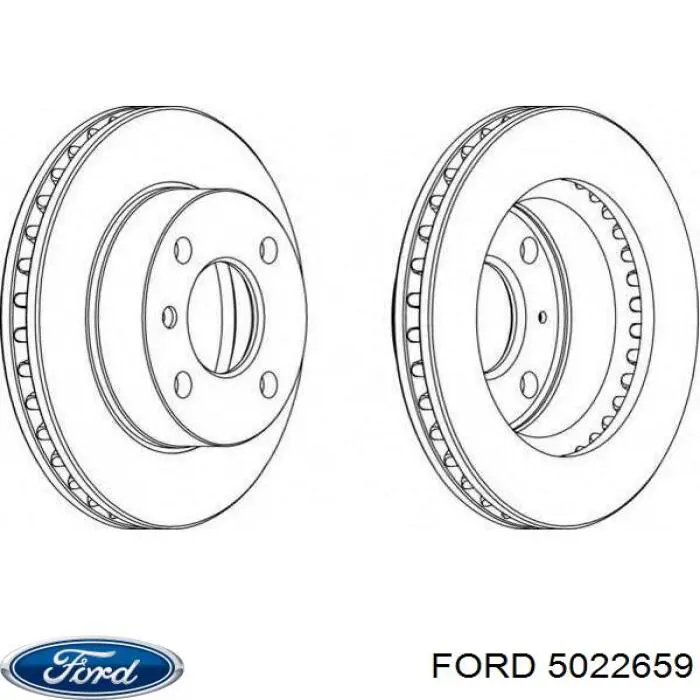 Freno de disco delantero Ford Escort 4 GAF, AWF, ABFT