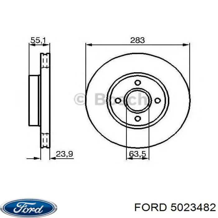 Comprar 5023482 Ford Freno de disco delantero