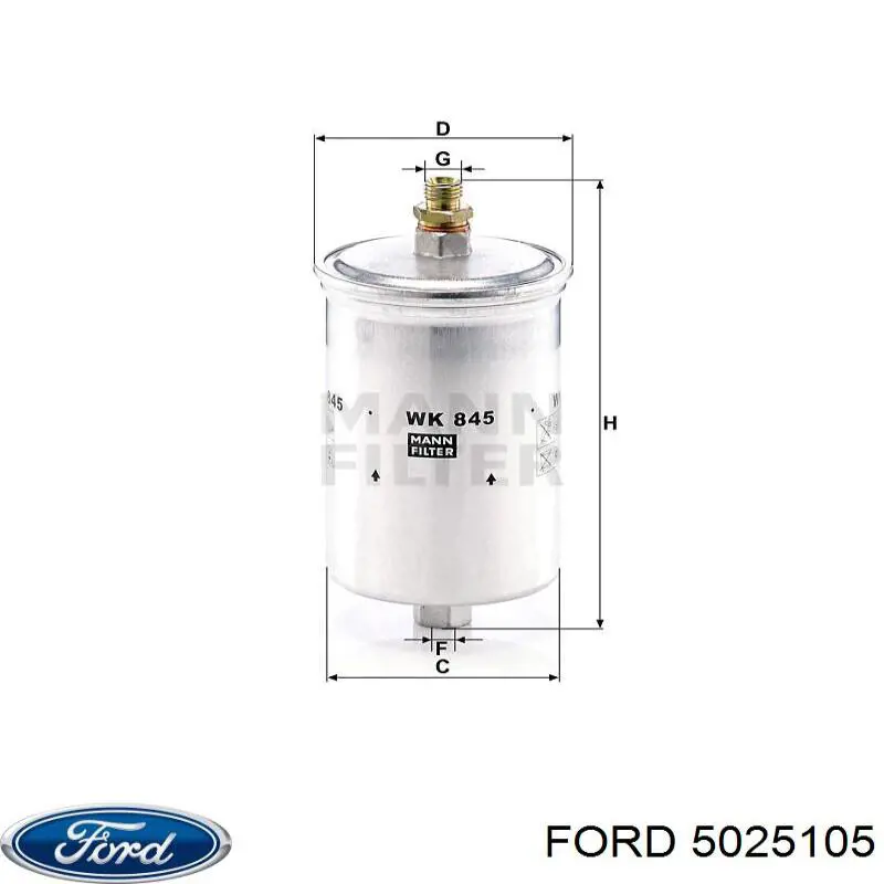 Filtro de combustible 5025105 Ford