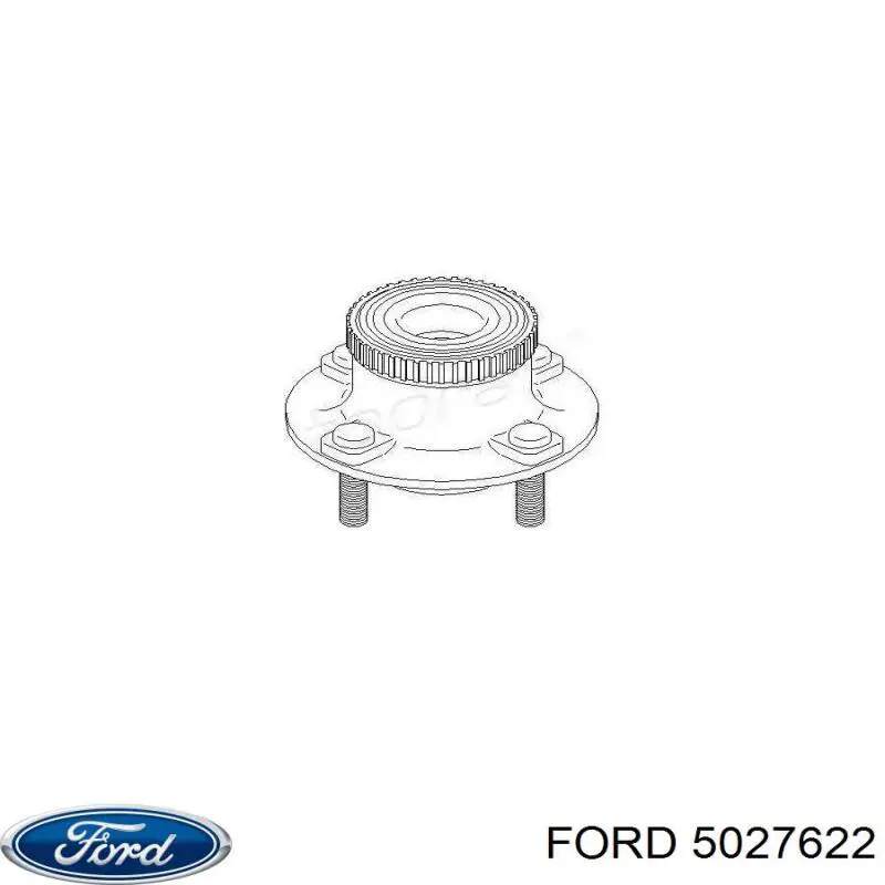 Cubo de rueda trasero 5027622 Ford