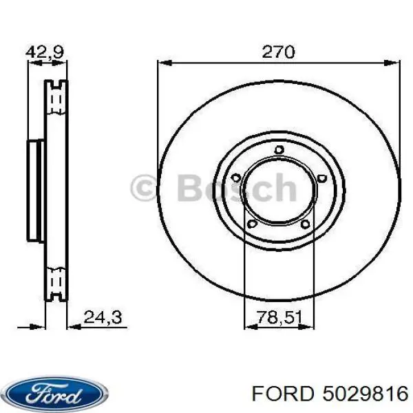 5029816 Ford disco de freno delantero