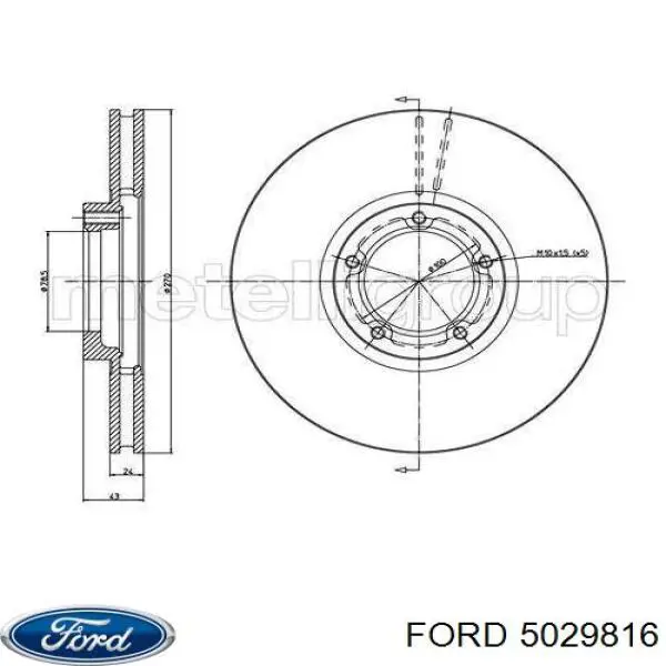 Comprar 5029816 Ford Freno de disco delantero