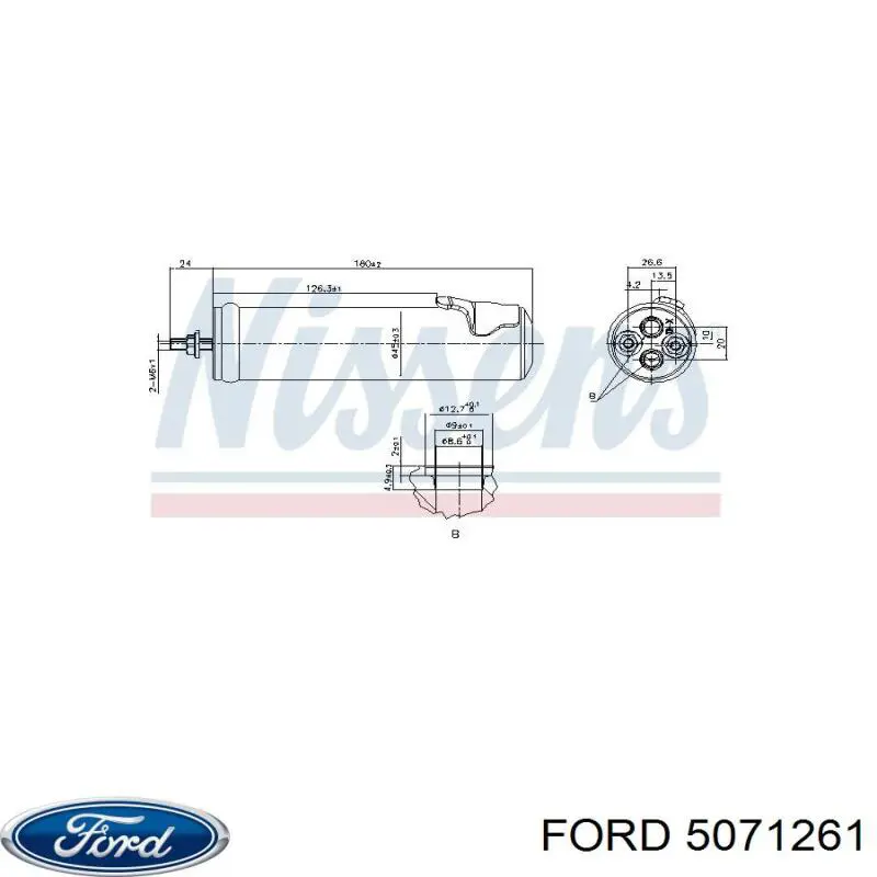 Filtro deshidratante, aire acondicionado para Ford Fiesta (CB1)