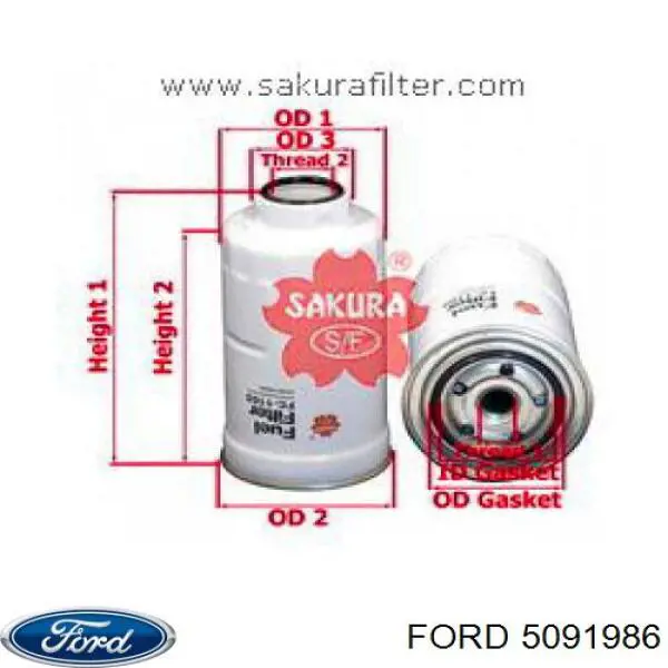 Filtro combustible Ford 5091986 precio, desde 22,47 EUR
